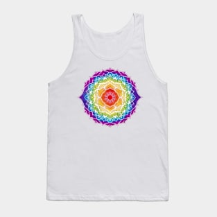 7 Chakra Mandala Design - WOWB Watercolor Tank Top